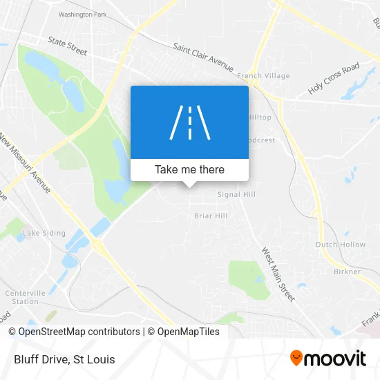 Bluff Drive map