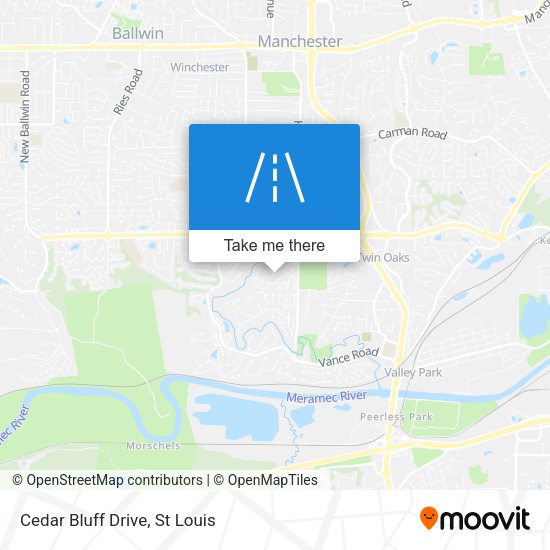 Mapa de Cedar Bluff Drive