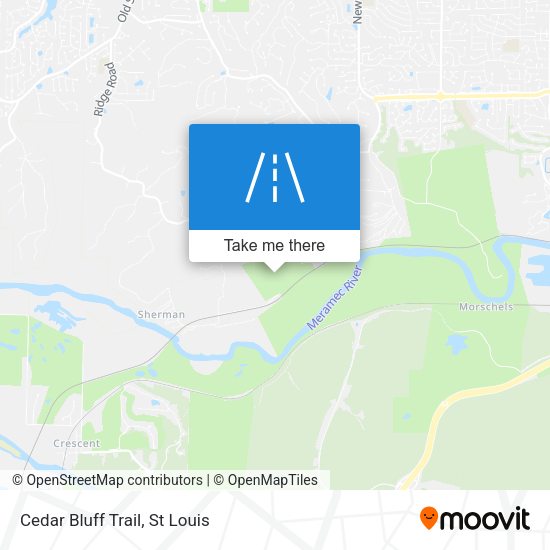Mapa de Cedar Bluff Trail
