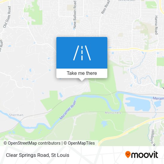 Clear Springs Road map