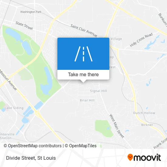Divide Street map