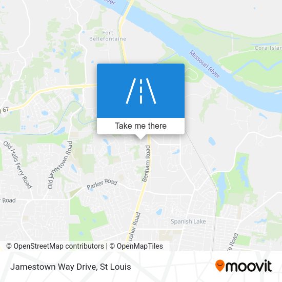 Jamestown Way Drive map