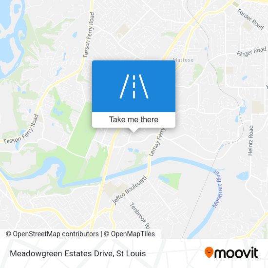 Mapa de Meadowgreen Estates Drive