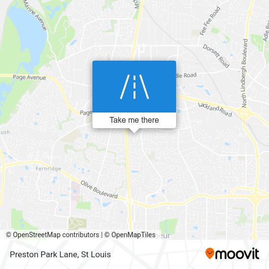 Preston Park Lane map
