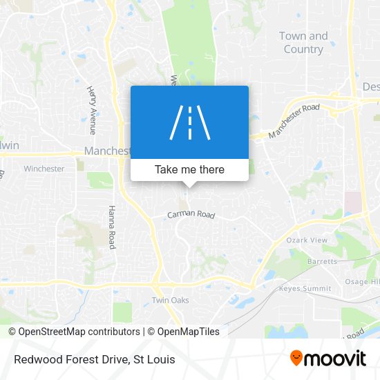 Redwood Forest Drive map