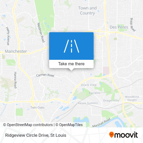 Ridgeview Circle Drive map