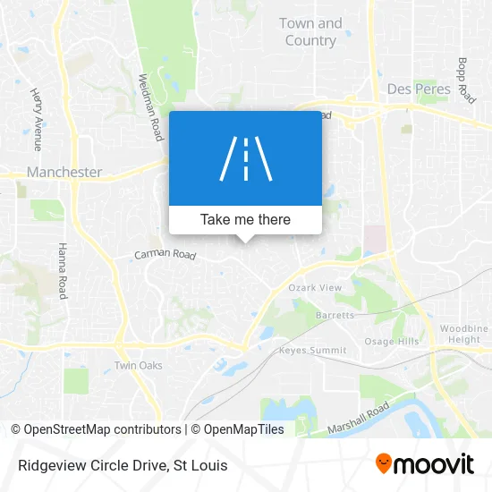 Ridgeview Circle Drive map