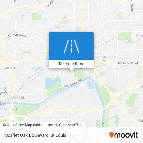Scarlet Oak Boulevard map