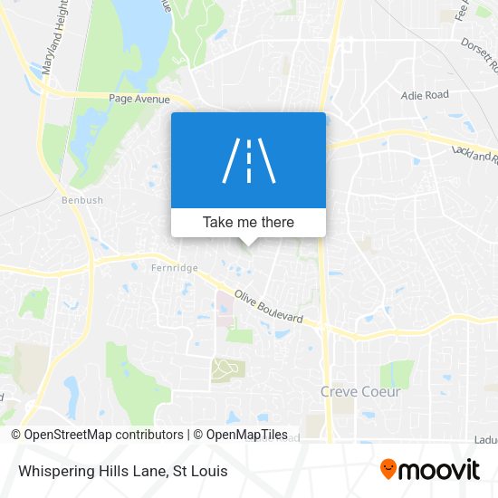 Whispering Hills Lane map