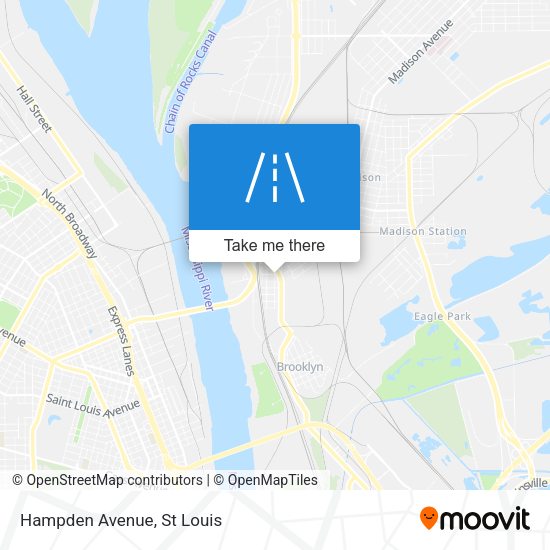 Mapa de Hampden Avenue