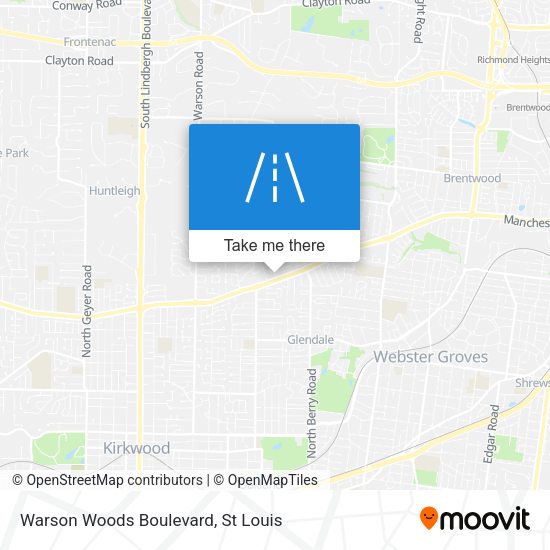 Warson Woods Boulevard map