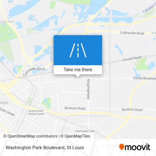 Washington Park Boulevard map