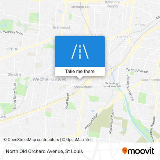North Old Orchard Avenue map
