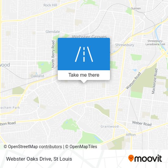 Webster Oaks Drive map