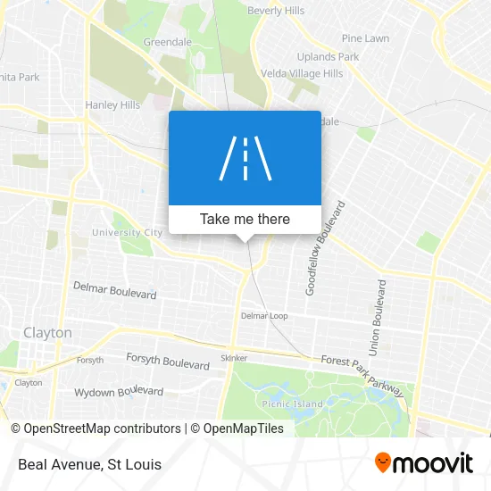 Beal Avenue map