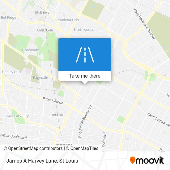 James A Harvey Lane map