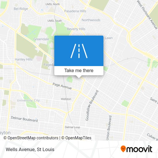 Mapa de Wells Avenue