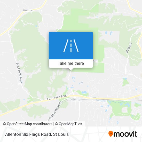 Allenton Six Flags Road map