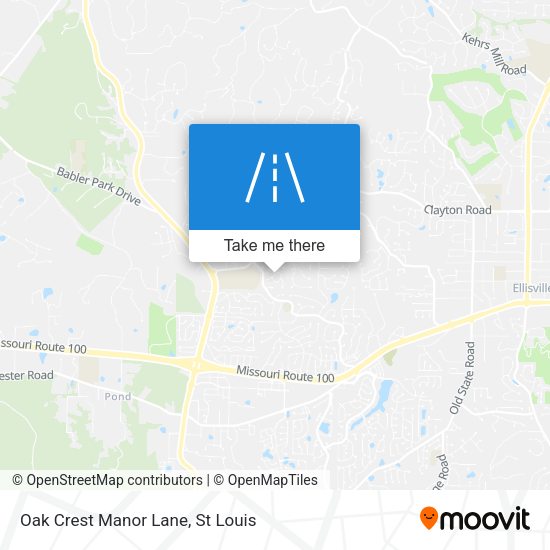 Mapa de Oak Crest Manor Lane