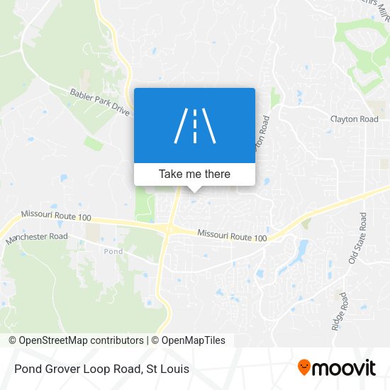 Pond Grover Loop Road map