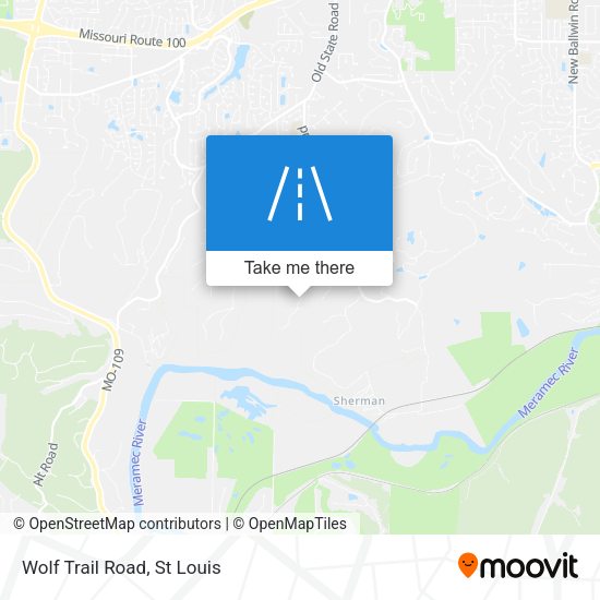 Mapa de Wolf Trail Road