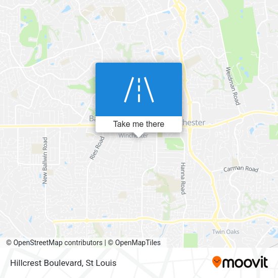 Mapa de Hillcrest Boulevard