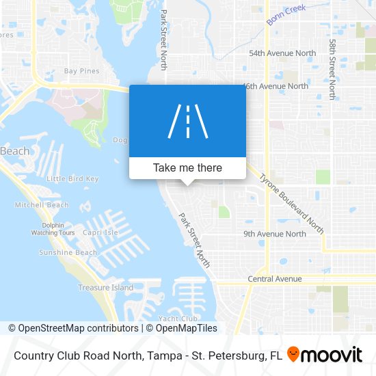 Country Club Road North map