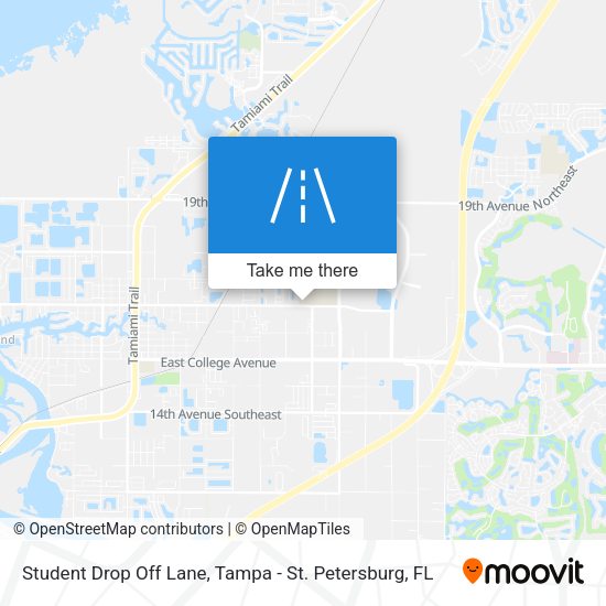 Student Drop Off Lane map