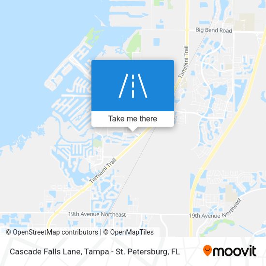 Cascade Falls Lane map