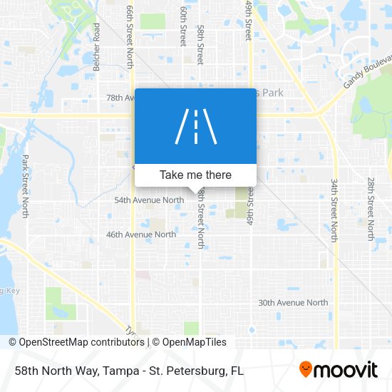 58th North Way map