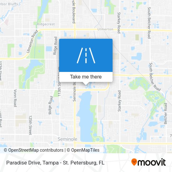 Paradise Drive map