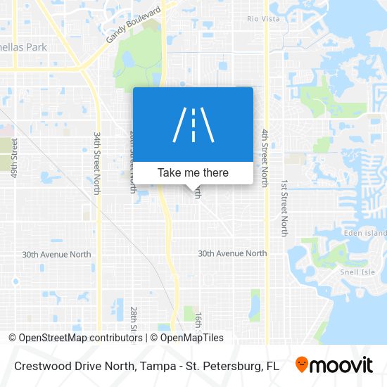 Crestwood Drive North map