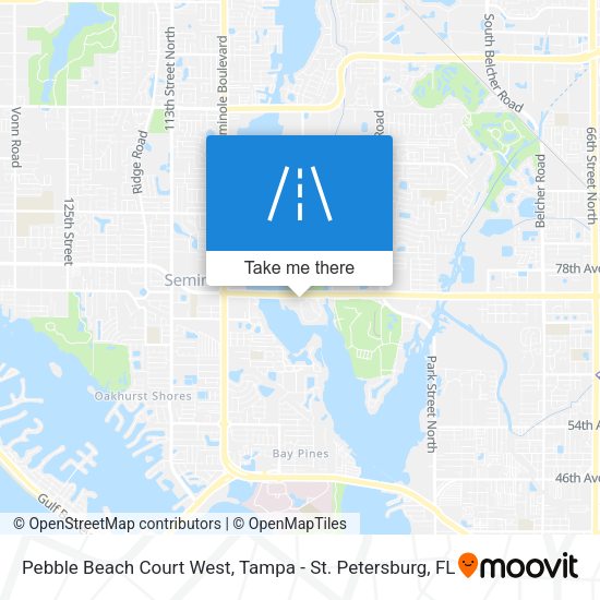 Mapa de Pebble Beach Court West