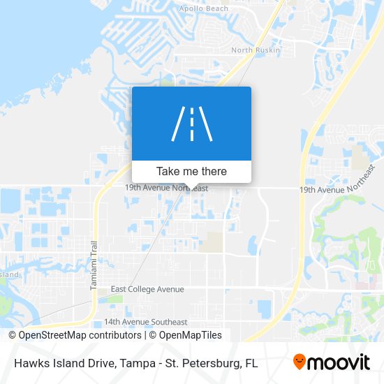 Hawks Island Drive map