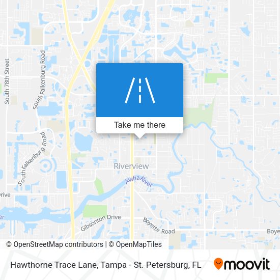 Hawthorne Trace Lane map