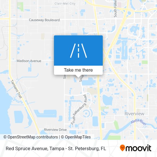 Red Spruce Avenue map
