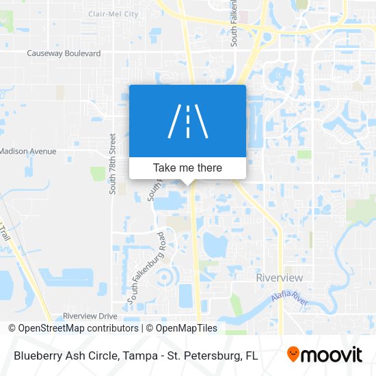 Mapa de Blueberry Ash Circle