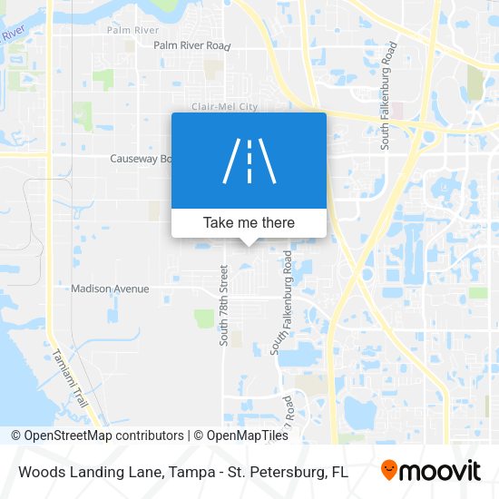 Woods Landing Lane map