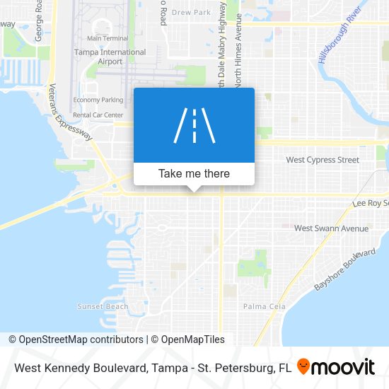 West Kennedy Boulevard map