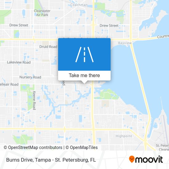 Burns Drive map
