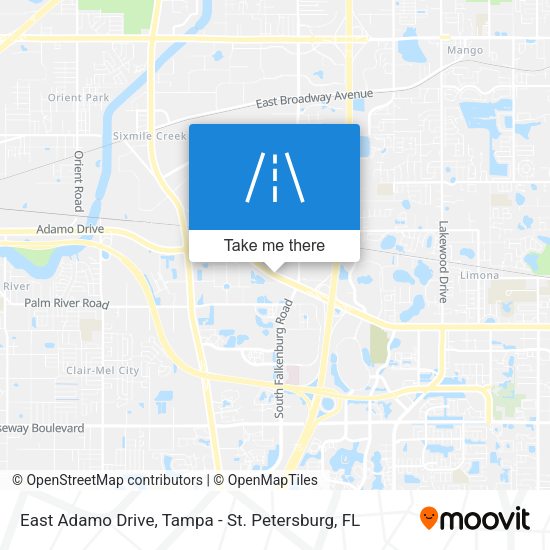 East Adamo Drive map