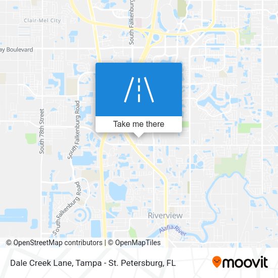 Dale Creek Lane map