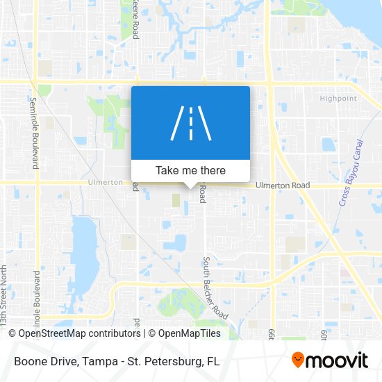 Boone Drive map