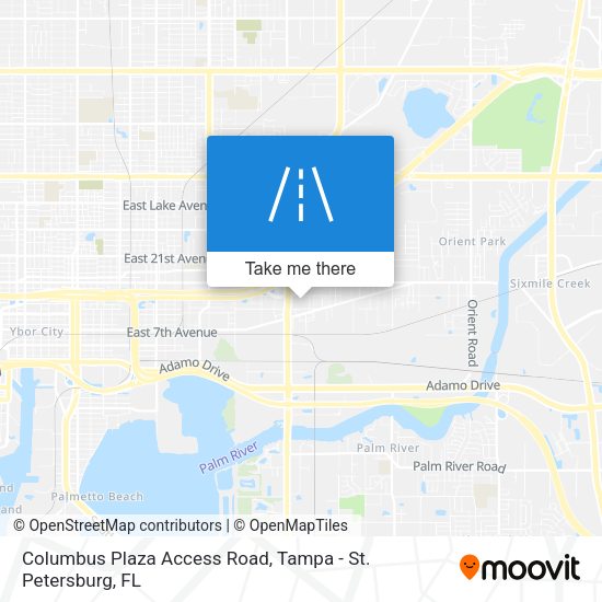 Columbus Plaza Access Road map