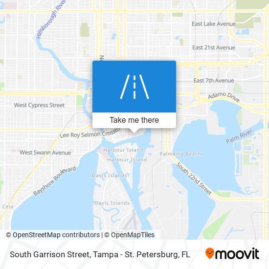 South Garrison Street map