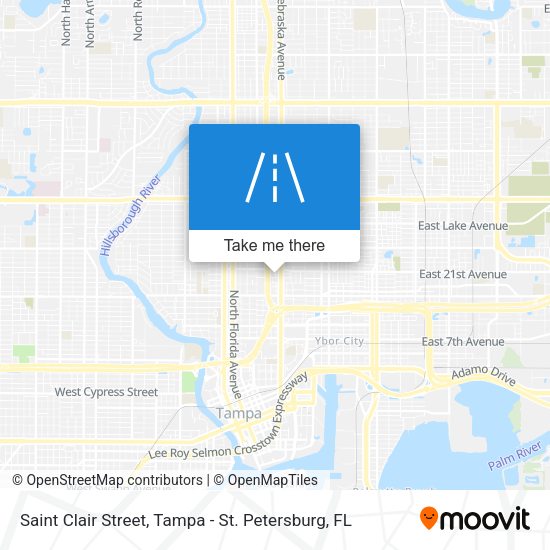 Saint Clair Street map