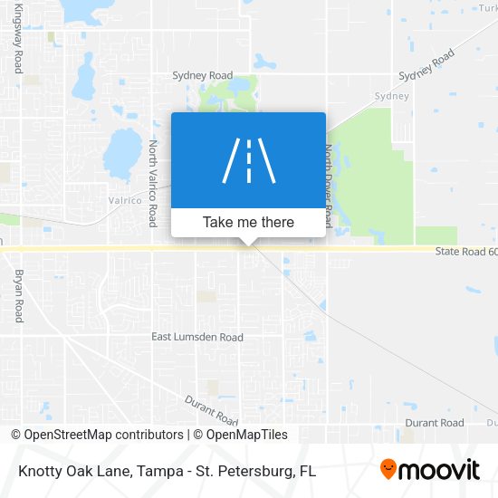 Knotty Oak Lane map
