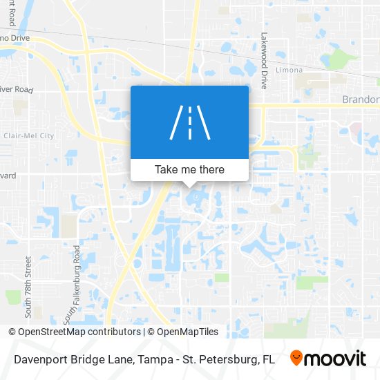 Davenport Bridge Lane map