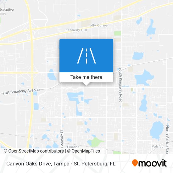 Canyon Oaks Drive map