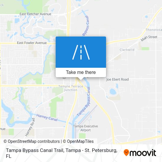 Tampa Bypass Canal Trail map